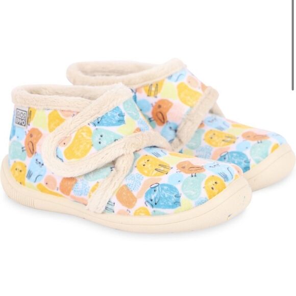 GIOSEPPO Funny Animals Velcro Strap Slippers in White - Picture 1 of 4